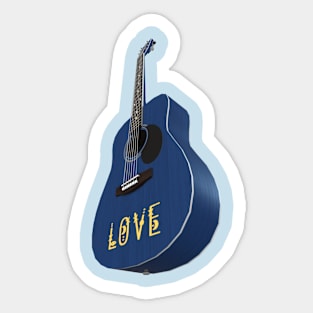 Blue Guitar – Music be the food of love Sticker